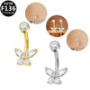 Belly Button Ring Zinc Alloy Heart Shape Unisex Puncture Jewelry