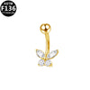 Belly Button Ring Zinc Alloy Heart Shape Unisex Puncture Jewelry
