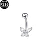 Belly Button Ring Zinc Alloy Heart Shape Unisex Puncture Jewelry