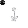 Belly Button Ring Zinc Alloy Heart Shape Unisex Puncture Jewelry