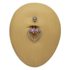 Belly Ring Zinc Alloy Heartshaped Piercing