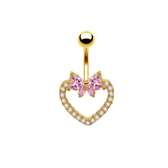 Belly Ring Zinc Alloy Heartshaped Piercing