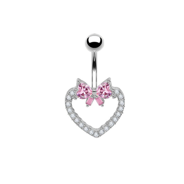 Belly Ring Zinc Alloy Heartshaped Piercing