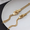 Belt Buckle Bracelet Titanium Steel 18K Gold Non Fading Electroplated Boyfriend Style Jewelry