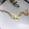 Belt Buckle Bracelet Titanium Steel 18K Gold Non Fading Electroplated Boyfriend Style Jewelry