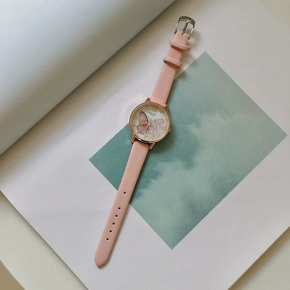 Belt Watch Alloy Case Imitation Leather Strap Round Dial Vintage Artistic Style