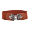 Belt Women's Wide Elastic Alloy Buckle Weaving Decorative