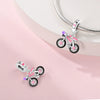 Bicycle Camera Beaded Hanging Beads Diy Accessories Bracelet 925 Silver Plated Dripping Oil Style