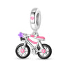 Bicycle Camera Beaded Hanging Beads Diy Accessories Bracelet 925 Silver Plated Dripping Oil Style