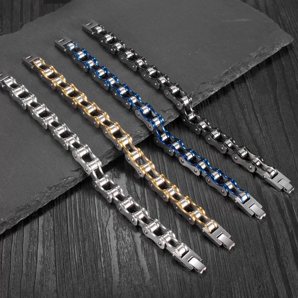 Bicycle Chain Bracelet Titanium Steel Geometric Men's Electroplated Personality Rock Style