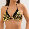 Bikini Accessories Handmade Plastic Resin Star Sequins Chest Chain For Women