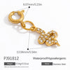 Bikini Buckle Jewelry Accessories Stainless Steel Electroplated With Flowers Love Pattern Ocean Style Minimalist Natural