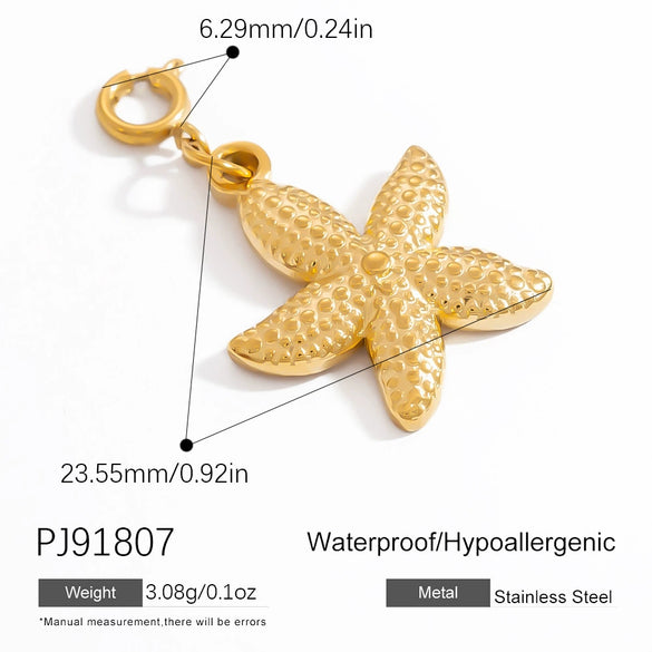 Bikini Buckle Jewelry Accessories Stainless Steel Electroplated With Flowers Love Pattern Ocean Style Minimalist Natural