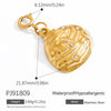 Bikini Buckle Jewelry Accessories Stainless Steel Electroplated With Flowers Love Pattern Ocean Style Minimalist Natural
