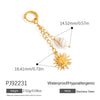 Bikini Buckle Pendant Highend Accessories Titanium Steel Stainless Steel Marine Series Starfish Conch Electroplating Casual Geometric Style