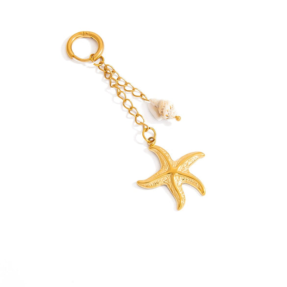 Bikini Buckle Pendant Highend Accessories Titanium Steel Stainless Steel Marine Series Starfish Conch Electroplating Casual Geometric Style