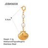 Bikini Buckle Pendant Necklace Stainless Steel Geometric Electroplated