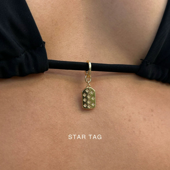 Bikini Buckle Pendant Necklace Stainless Steel Geometric Electroplated