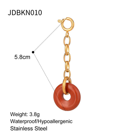 Bikini Buckle Pendant Necklace Stainless Steel Geometric Electroplated