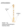Bikini Connection Buckle Jewelry Pendant Accessories Stainless Steel Oil Drop Vacation Style Electroplated