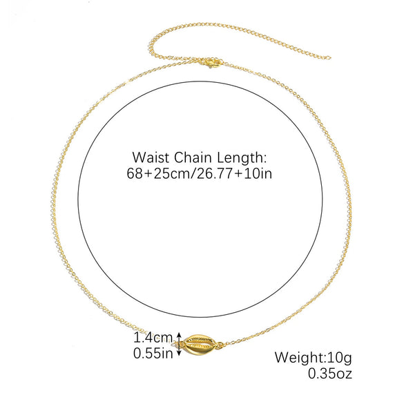 Bikini Navel Waist Chain Metal Multi Layer Pearl All Match Style