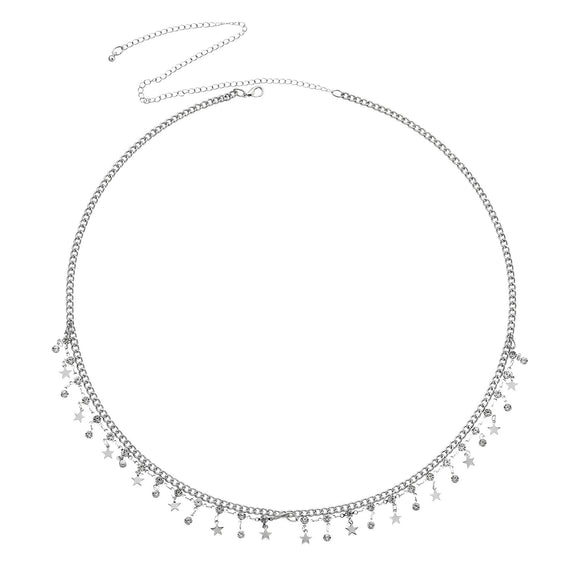 Bikini Rhinestone Chain Waist Multilayer Body Chain Butterfly Metal Tassel Waist Chain For Women Metal Material