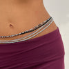 Bikini Waist Chain Rice Beads Elastic Body Chain Stacking Style Multiple Circles For Female