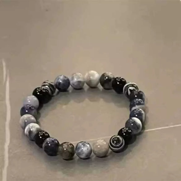 Billiards Bracelet Stone Alloy Geometric Cross Enamel Handmade Unisex