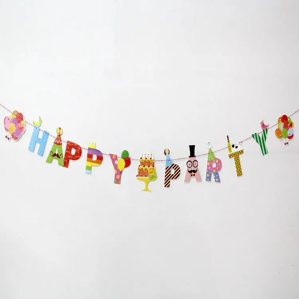 Birthday Cartoon Style Letter Holiday Daily Party Decorative Props