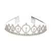 Birthday Crown Shoulder Strap Set Alloy Gold Powder Electroplating Simple Geometric Style For Girls