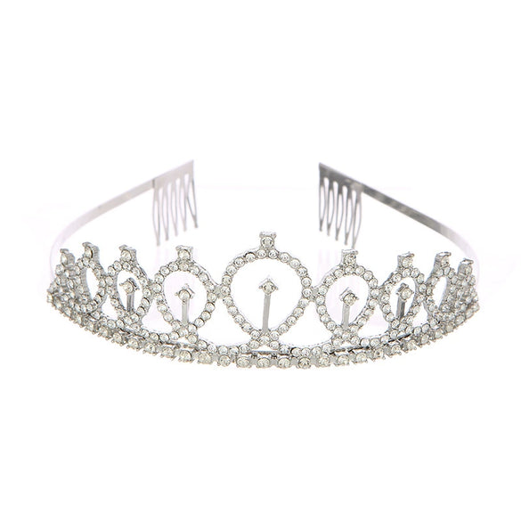 Birthday Crown Shoulder Strap Set Alloy Gold Powder Electroplating Simple Geometric Style For Girls
