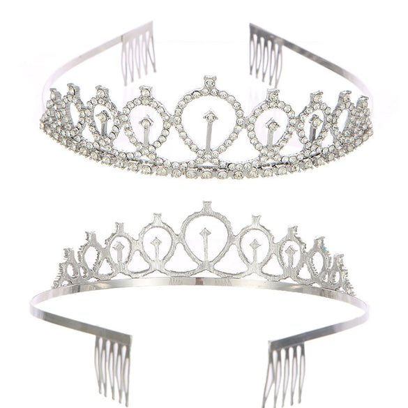 Birthday Crown Shoulder Strap Set Alloy Gold Powder Electroplating Simple Geometric Style For Girls