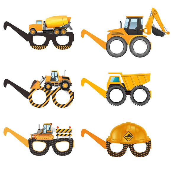 Birthday Cute Modern Style Excavator Paper Party Festival Glasses