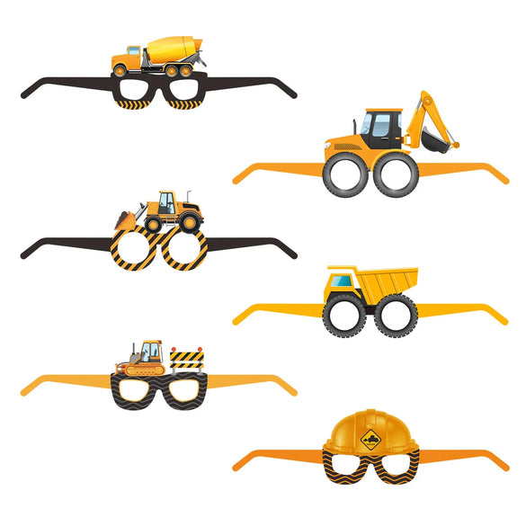 Birthday Cute Modern Style Excavator Paper Party Festival Glasses