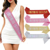 Birthday Decoration Glitter Cloth Belt With Hot Stamping