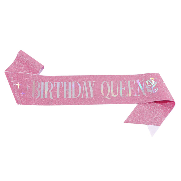 Birthday Decoration Glitter Cloth Belt With Hot Stamping