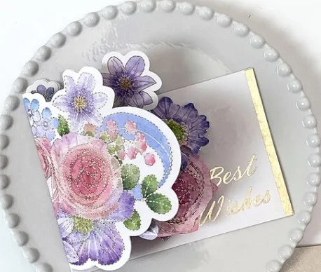 Birthday Elegant Flower Paper Party Festival Card