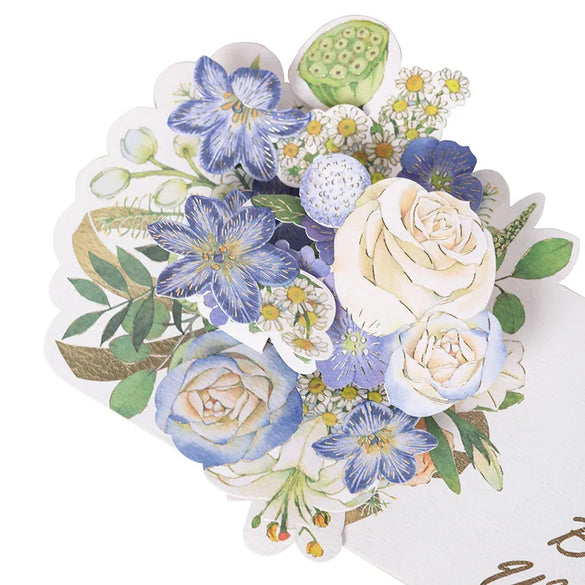 Birthday Elegant Flower Paper Party Festival Card