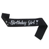 Birthday Girl Dance Party Shoulder Strap Etiquette Belt Purple Glitter Simple Style