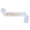 Birthday Girl Dance Party Shoulder Strap Etiquette Belt Purple Glitter Simple Style