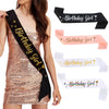 Birthday Girl Dance Party Shoulder Strap Etiquette Belt Purple Glitter Simple Style