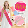 Birthday Girl Headband Shoulder Strap Badge 3Piece Set Alloy Semimanual And Semimechanical Party Decoration Accessories