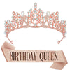 Birthday Party Crown Shoulder Strap Decorative Headdress Alloy Crystal Rhinestone Glitter Cloth Electroplating Hot Pet
