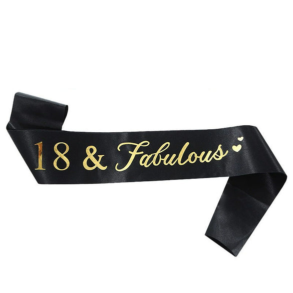 Birthday Ribbon Shoulder Strap Belt Sardine Material Printing Process