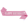 Birthday Shoulder Strap Dress Up Satin Cloth Bronzing Printing Ribbon Belt Galloon