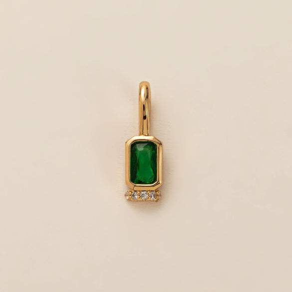 Birthstone Pendant Copper Geometric Electroplating