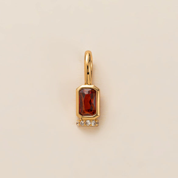 Birthstone Pendant Copper Geometric Electroplating