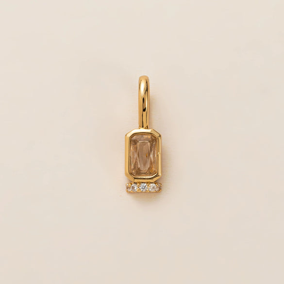 Birthstone Pendant Copper Geometric Electroplating