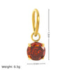 Birthstone Pendant Stainless Steel Geometric Crystal Electroplating Necklace