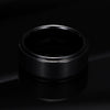 Black Brushed Tungsten Steel Geometric Ring For Men And Unisex Fashion Electroplated Jewelry Accessory